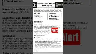 nsd job alert for actors #acting #nationalschoolofdrama