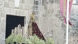 Salida de la Virgen del Castillo, Dia de la Virgen en Lebrija, 2025. Suena la BM Virgen del Castillo