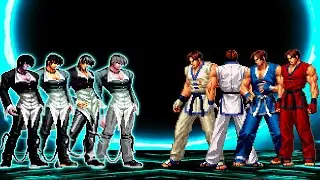 [KOF Mugen] Flames Iori Team vs Kim Kaphwan Team