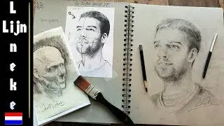 PORTRET tekenen voor beginners 3/4 gezicht