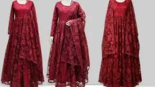 Trending Anarkali kurti cutting and stitching/Anarkali dress cutting #anarkali #cuttingandstitching 