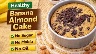 Soft & Healthy Banana Almond Cake | Sugar-Free | Maida-Free | Oil-Free