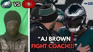 AJ BROWN FIGHT!!! San Francisco 49ers vs Philadelphia Eagles Highlights | 2025 NFL Wild Card Round