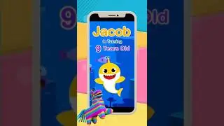 Baby Shark Birthday Video Invitation