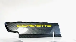 C7 Corvette Painted Fuel Rail Covers Hydro Carbon Fiber