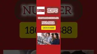 Idfc first bank customer care number #shorts