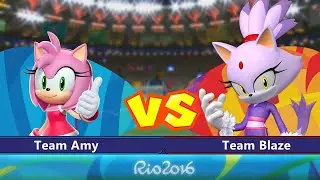 Mario & Sonic at the Rio 2016 Olympic Games - Team Amy Vs. Team Blaze