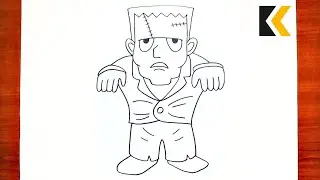 How To Draw Frankenstein Monster | Draw Halloween Costume Ideas Easily