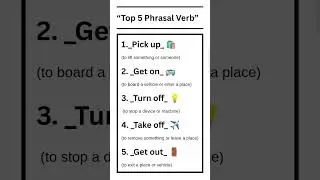 Top 5 Phrasal Verb👑🥂.#phrasalverbs #learnsomethingnew #informative #Ted_ED