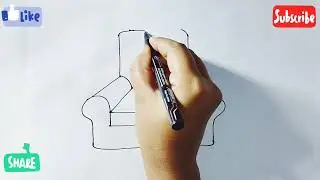 how to draw a SOFA step by step for kids🛋🛋🛋|| easy SOFA drawing for kids 👶 #drawwithzinnia