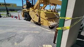 Pulverizing Asphalt (subway parking lot)