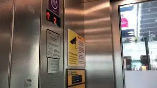 GLASS Schindler lift at Heathrow Airport, Terminal 5A