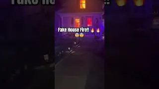 Worrisome House Fire Turns out to be Halloween Decoration!!🔥🔥😨😨 #viral #trending #fyp