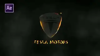 How to Create a Cool Reveal Logo Animation in After with Saber Plugin - Tesla Motors Logo