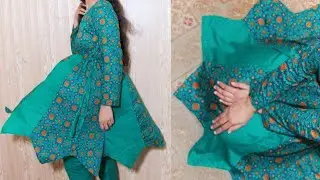 New short frock design cutting and stitching | stylish girl frock design /printed short frock design