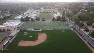 Drone flight over University of Redlands