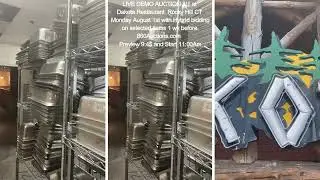 Dakota Restaurant Demo Auction - LIVE BIDDING 8/1 and Online Hybrid Bidding of Selected Items