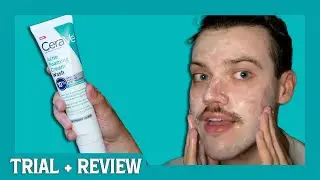 cerave acne foaming cream wash BPO 10% | trial + review