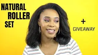 Freetress Equal Synthetic Half Wig- DRAWSTRING FULLCAP- NATURAL ROLLER SET +GIVEAWAY --/WIGTYPES.COM