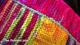 Invisibly Joining a Garter Stitch Border