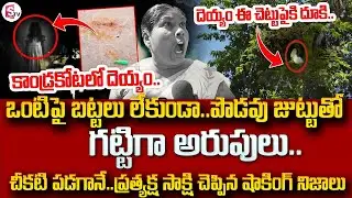 ఒంటిపై బట్టలు లేకుండా.. పొడవాటి జుట్టుతో | Kandrakota Devil Mystery Kakinada Ghost Video|Latest News