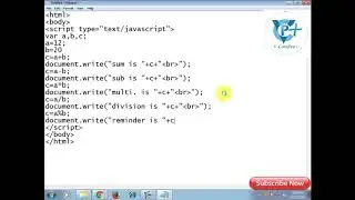 Example of Arithmetic Operators in JavaScript