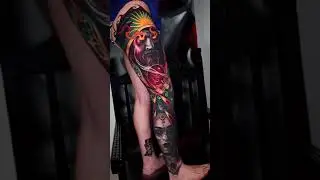 Full Thigh Tattoo, Amazing Thigh Tattoo, Thigh Tattoo For Guys, Full Thigh Tattoo For Mens, #shorts
