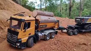 Vai Fazendo Sucesso Na Empresa Escavadeira Huina 1592🚨 e Dump Truck WLToys 14600 🚛😎