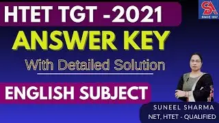 HTET TGT -2021 English (concerned subject ) Answer key and Solution