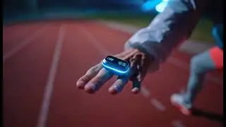 Advertisement of payment ring during doing sports