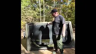 Надувная брезентовая палатка устанавливается за считанные секунды!