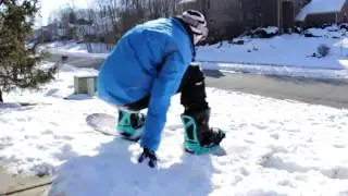 57 seconds of backyard snowboarding with Liam (first vid with Canon t3i)