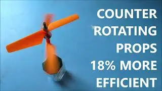 Coaxial counter rotating props are up to 18% more efficient at both hydro-kinetic and wind rotors