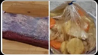 Carne a la bolsa con verduras