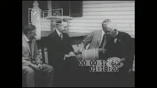 1924 President Calvin Coolidge, Thomas Edison, Henry Ford, Harvey and Russell Firestone's