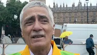 Parliament Square London: Iranians supporters of #Iran's main opposition movement National Council