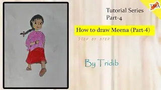 How to draw Meena Cartoon | step by step | TM ARTS BD | Part-4