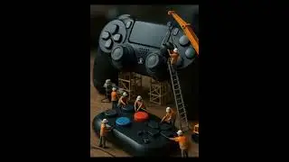 Tiny Workers Build a Giant Game Console | Miniature Construction in Action! #miniature #tinyworkers