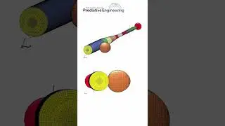 Baseball & Bat Simulation #FEA #StructuralAnalysis #simulation #baseball