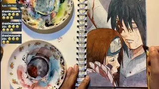 Drawing a character with someone he or she loves😍