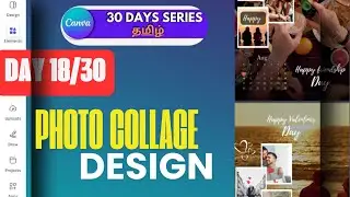 Canva Tutorials In Tamil🚀How To Design Photo Collage For Free🚀photo collage app tamil🚀canva app