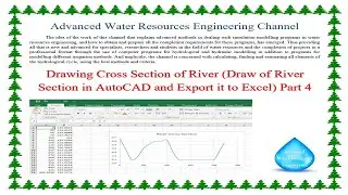 Drawing Cross Section of River, Draw of River Section in AutoCAD and Export it to Excel, Part 4