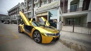 Gold Chrome Wrapped on BMW i8