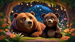 Two Sleepy Bears Snuggle at Night | Bedtime Song for Kids | Nursery Rhymes and Baby Songs