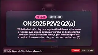 Oct/Nov 2025 Economics P22 Q2(a) | Step-by-Step 8-Mark Answer