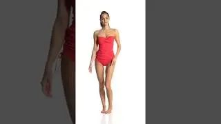 Anne Cole Twist Front Bandeau Tankini Top | SwimOutlet.com