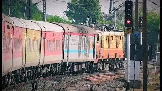 WAM4🙏 21399 continues to curve . 12261 Duronto Nagpur exit