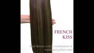 Human Hair Extensions, 100% Virgin Remy Hair, Seamless & Clip-in. FRENCH KISS - bylauramayers