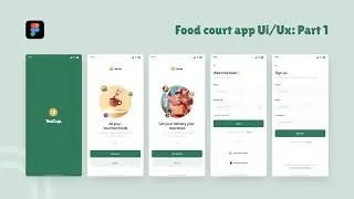 Food Court App UI Design in Figma | Mobile App Design Tutorial (Part 1)