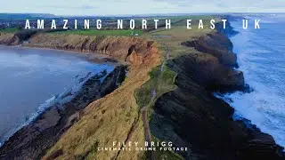 2025 Aerial 4K Footage of the North Yorkshire coast! Scarborough - Filey Brigg
